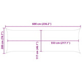 Sun Shade Sail Light Grey and White 6 x 2 m 42031117
