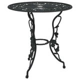 Bistro Set Black Cast Aluminium, Cast Iron Medium 317739