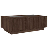 Coffee Table with Infinity LED Brown Oak 116x69x40 cm 3284062