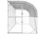 Against Wall Chicken Coop Silver 600 x 150 x 215 cm 3434722