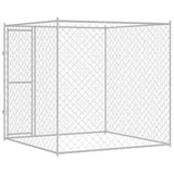 Dog Cage Silver 200 x 200 x 200 cm Galvanised Steel 42009134