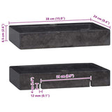 Sink Black 38x24x6.5 cm Marble 149187