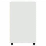 Rolling Cabinet White 60x48x81 cm Engineered Wood 853164