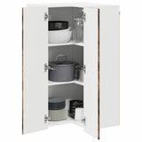 Wall Corner Cabinet LUCCA Smoked Oak 57 x 57 x 100 cm 885170
