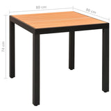 5 Piece Garden Dining Set Aluminium Black 3070628