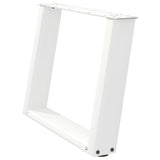 Coffee Table Legs U-Shaped 2 pcs White 70x cm Steel 4012773