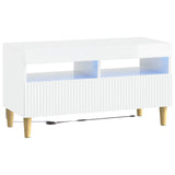 LED TV Cabinet High Gloss White Engineered Wood 896779