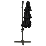 Garden Parasol Black Polyester 3x3 meters Foldable 313834