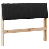Upholstered Headboard Black 100 cm Solid Pine Wood 879246