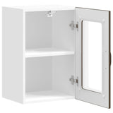 Kitchen Wall Cabinet with Glass Door Lucca Brown Oak 853774