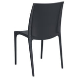 Garden Chair Set of 2 Anthracite Polypropylene 50x46x80 cm 364729