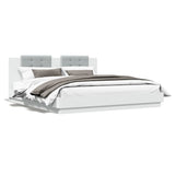 Bed Frame without Mattress White 180x200 cm Super King 3209898