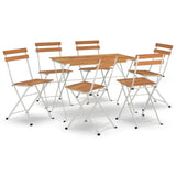 Folding Bistro Set Natural Wood 3152101