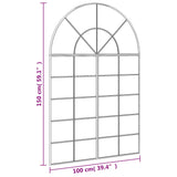 Wall Mirror Black 100x150 cm Arch Iron 3200614