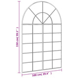 Wall Mirror Black Glass, Iron 150 x 100 cm Minimalistic 3200614