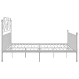 Bed Frame White Powder-coated metal Super King Bed Frame 324857