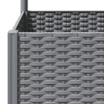 ZNTS Garden Planter with Trellis Light Grey 40x40x136 cm PP 153270
