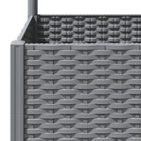 ZNTS Garden Planter with Trellis Light Grey 40x40x136 cm PP 153270