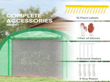 6 x 3 Polytunnelhouse with Upgraded Structure, Mesh Door and Windows, 15 Plant Labels, T3398P554109