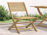 Garden Chair Set of 2 Light wood Solid Acacia wood Standard 365739