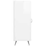 Sideboard High Gloss White 34.5x34x90 cm Engineered Wood 828510