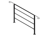 Handrails for Outdoor Steps, Wrought Iron Handrail Fits 1 to 4 Steps, Transitional Handrail with 64898566
