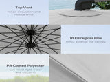 2.7m Cantilever Parasol, with Cross Base - Grey T3398P328446