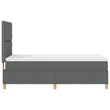 Box Spring Bed with Headboard Dark grey 90 x 190 cm Fabric 3339659