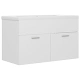 Sink Cabinet with Built-in Basin White Engineered Wood 3070829