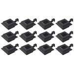 ZNTS Outdoor Solar Lamps 12 pcs LED Square 12 cm Black 277136