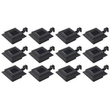 ZNTS Outdoor Solar Lamps 12 pcs LED Square 12 cm Black 277136