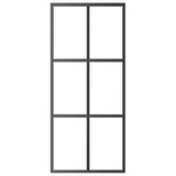 Sliding Door with Hardware Set ESG Glass&Aluminium 90x205 cm 3081947