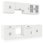 ZNTS 8 Piece Kitchen Cabinet Set Kalmar White Engineered Wood 3314821