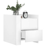 Bedside Cabinet White 45x50x50 cm Engineered Wood 848283