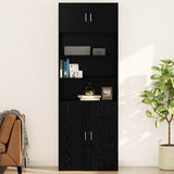 Wall Cabinet Black oak 80 x 42.5 x 40 cm Engineered wood 879655