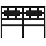 Bed Headboard Black 185.5x4x100 cm Solid Wood Pine 818059