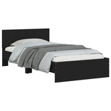 Bed Frame without Mattress with Headboard Black 100x200 cm 838618
