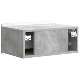 Wall-Mounted Bedside Cabinet with Drawer 2 pcs Concrete Grey 898282