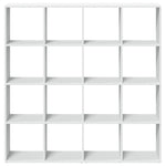 Book Cabinet White 137.5x29x137.5 cm Engineered Wood 3310289