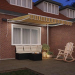 Retractable Awning with Manual Multicolour 300 x 250 cm Fabric 3330016