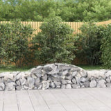Arched Gabion Baskets 4 pcs 300x50x40/60 cm Galvanised Iron 3146649