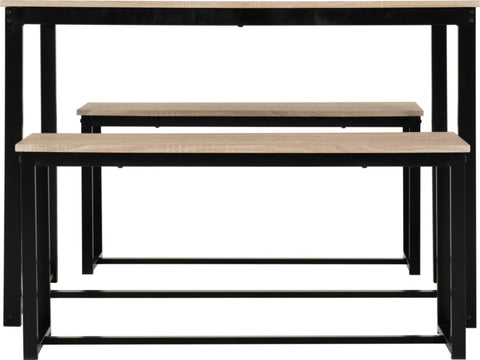 ZNTS Lincoln 1+2 Dining Bench Set 400-401-292