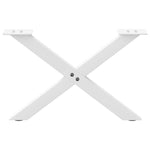 ZNTS Coffee Table Legs X-Shaped 2 pcs White 60x cm Steel 4012881