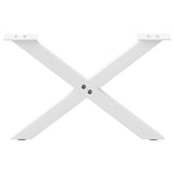 ZNTS Coffee Table Legs X-Shaped 2 pcs White 60x cm Steel 4012881