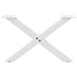 Coffee Table Legs X-Shaped 2 pcs White 60x cm Steel 4012881