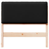 Upholstered Headboard Natural and Black 75 cm Solid Pine Wood 880045