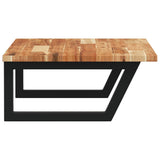 Basin Shelf Wall Mounted Steel and Solid Wood Acacia 3302827