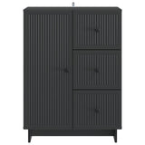 Sideboard with Drawer Black 66 x 34.5 x 90 cm Engineered Wood 893936