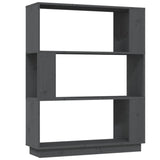 Book Cabinet/Room Divider Grey 80x25x101 cm Solid Wood Pine 814056