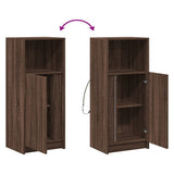 Sideboard with LED Brown Oak 42.5x34x100 cm Engineered Wood 852158